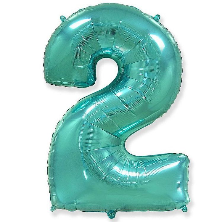 Цифра "2" Бирюзовый