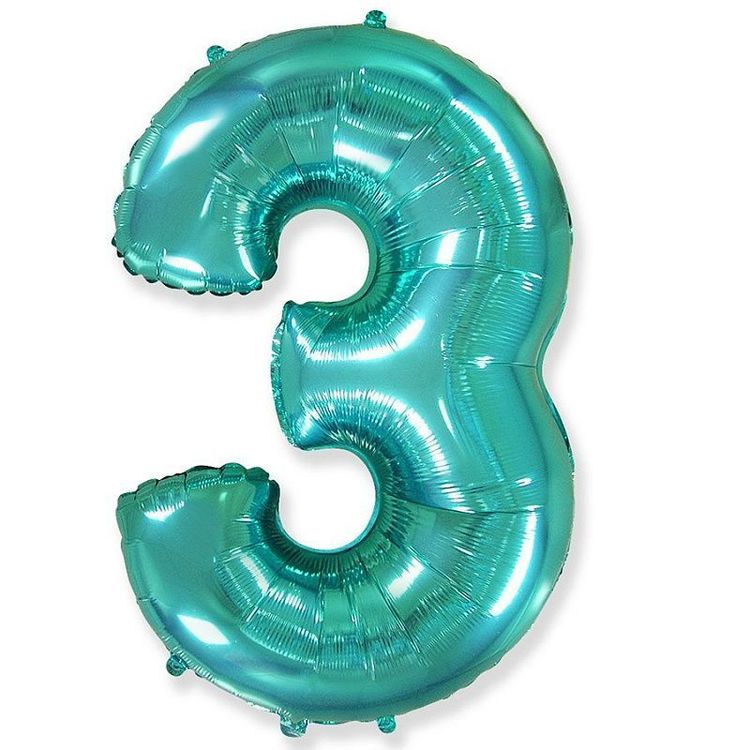 Цифра "3" Бирюзовый