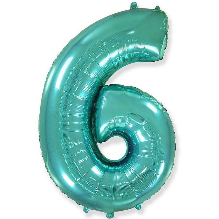 Цифра "6" Бирюзовый