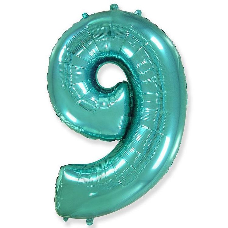 Цифра "9" Бирюзовый