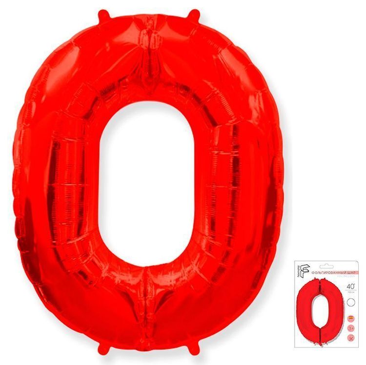 Цифра "0" красный