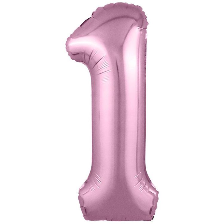 Цифра "1" розовый глянец