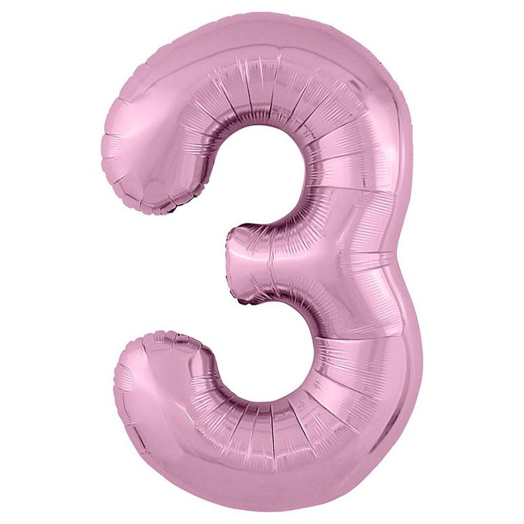 Цифра "3" розовый глянец