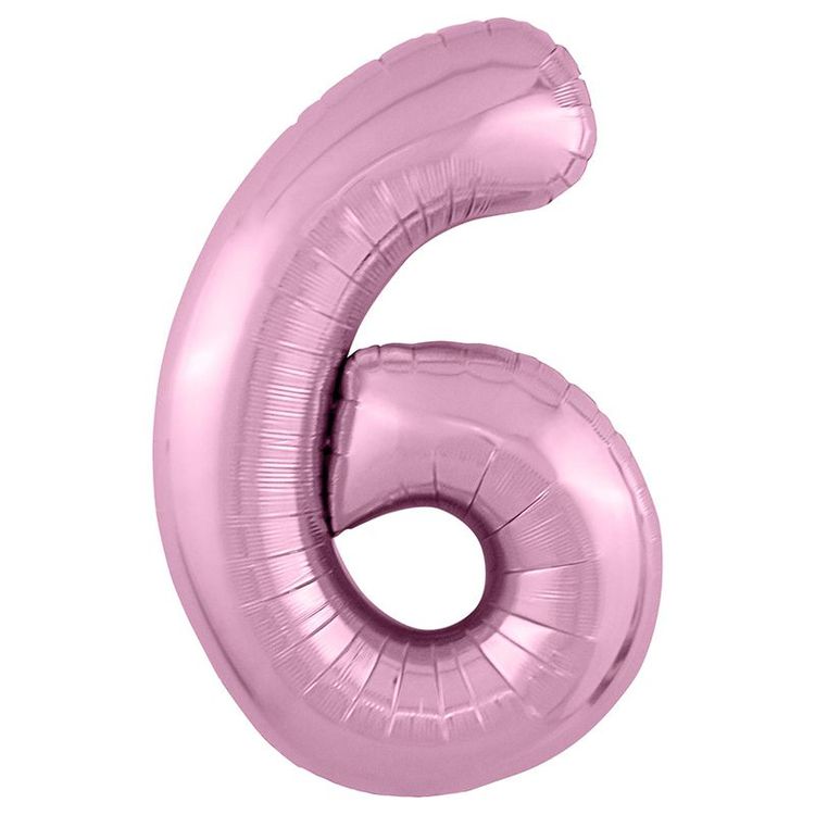 Цифра "6" розовый глянец