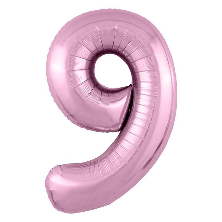 Цифра "9" розовый глянец
