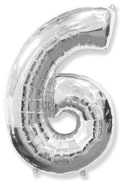Цифра "6" серебро