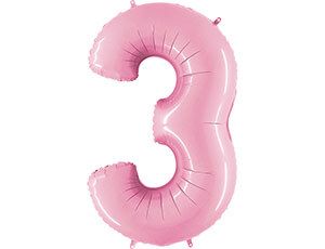 Цифра "3" розовый