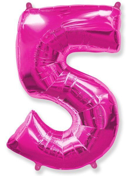 Цифра "5" фуксия