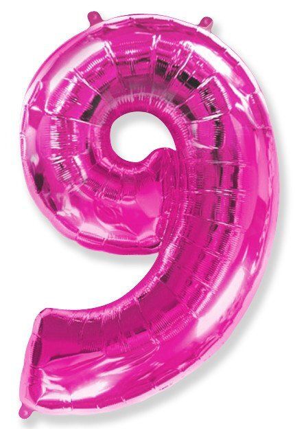 Цифра "9" фуксия