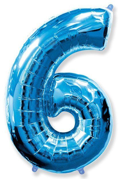 Цифра "6" Синий