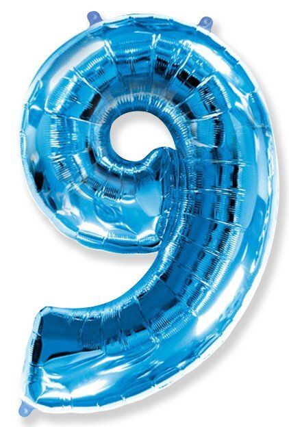 Цифра "9" Синий