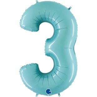 Цифра "3" Голубой
