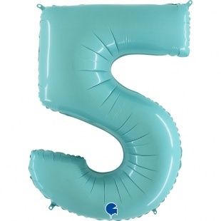 Цифра "5" Голубой
