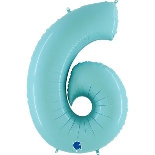 Цифра "6" Голубой