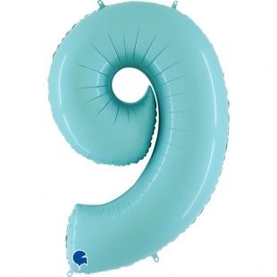 Цифра "9" Голубой