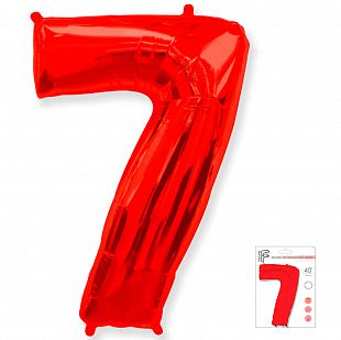 Цифра "7" красный
