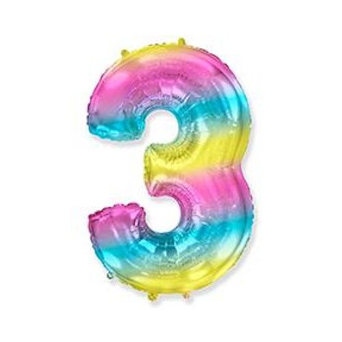 Цифра "3" Радуга