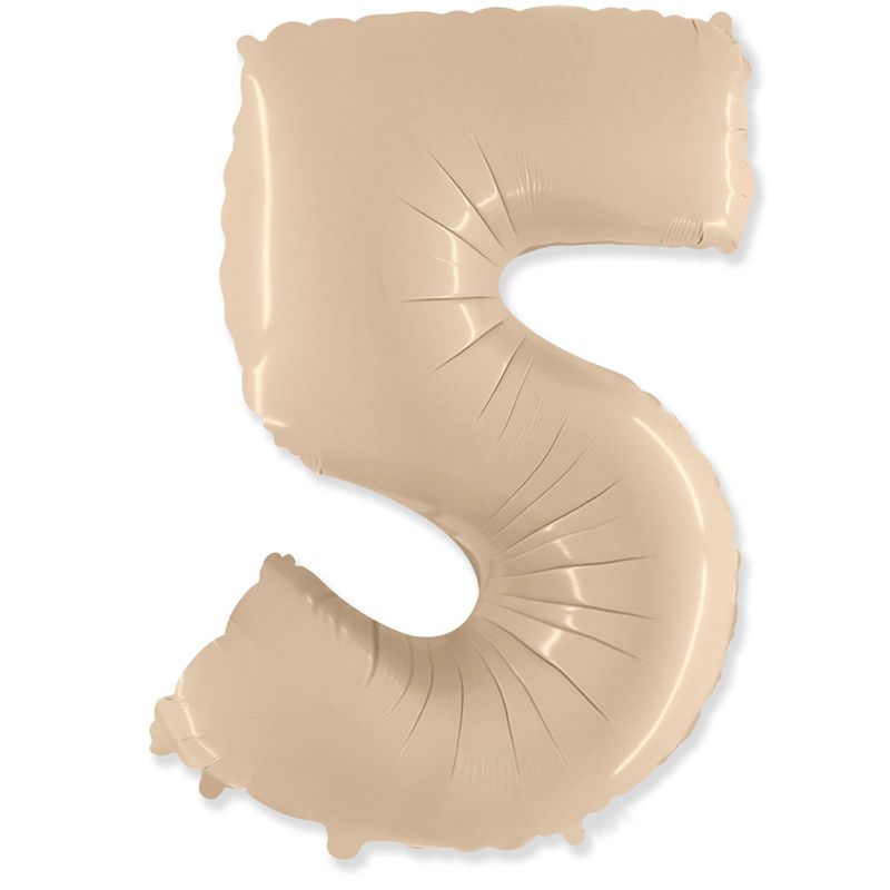 Цифра "5" Кремовая