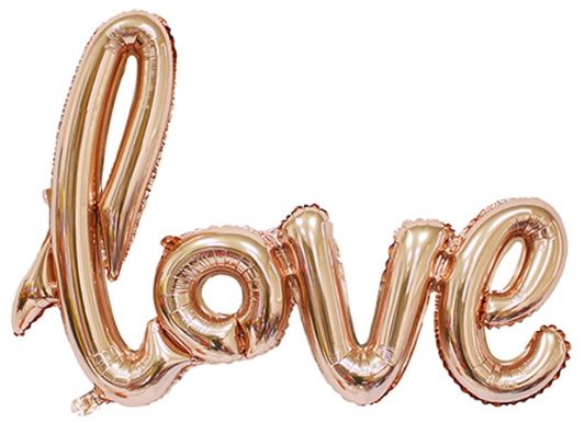 Надпись "Love" Розовое золото