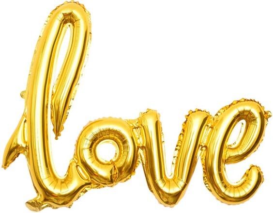Надпись "Love" Золото